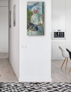 Foto 4 | Foto 4 | Cuadro Decorativo - Chica Joven En Una Ventana- Mary Cassatt - Fotografía - 46x89 - Impresión En Lienzo - Fine Art Tj