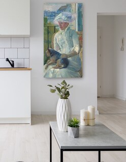 Foto 5 | Foto 5 | Cuadro Decorativo - Chica Joven En Una Ventana- Mary Cassatt - Fotografía - 46x89 - Impresión En Lienzo - Fine Art Tj