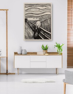 Foto 5 | Foto 5 | Cuadro Decorativo - El Grito (1895) Ii- Edvard Munch - Abstracto - 69x92 - Impresión En Lienzo - Fine Art Tj