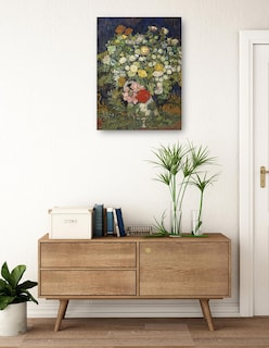 Foto 3 | Foto 3 | Cuadro Decorativo - Ramo De Flores En Un Jarrón (1890)- Vincent Van Gogh - Floral - 69x92 - Impresión En Lienzo - Fine Art Tj