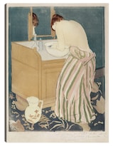 Cuadro Decorativo - Mujer Bañándose (1890-1891)- Mary Cassatt - Fotografía - 28x36 - Impresión En Lienzo - Fine Art Tj