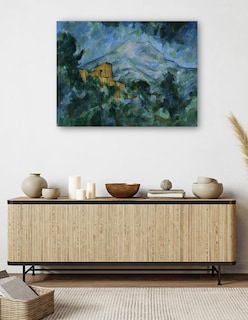 Foto 5 | Foto 5 | Cuadro Decorativo - Mont Sainte-victoire Y Castillo Negro- Paul Cézanne - Religión - 28x36 - Impresión En Lienzo - Fine Art Tj