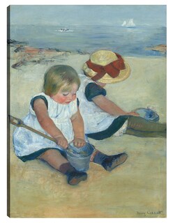 Foto 1 | Foto 1 | Cuadro Decorativo - Niños Jugando En La Playa (1884)- Mary Cassatt - Fotografía - 46x61 - Impresión En Lienzo - Fine Art Tj