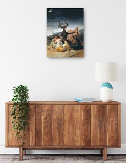 Foto 2 | Foto 2 | Cuadro Decorativo - Arte Del Sábado De Brujas- Franciso De Goya - Religión - 46x61 - Impresión En Lienzo - Fine Art Tj