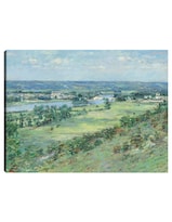 Cuadro Decorativo - El Valle Del Sena- Theodore Robinson - Religión - 77x102 - Impresión En Lienzo - Fine Art Tj