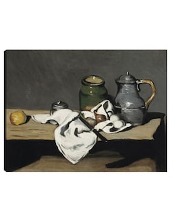 Foto 1 | Foto 1 | Cuadro Decorativo - Bodegón Con Tetera (1867 - 1869)- Paul Cézanne - Religión - 46x61 - Impresión En Lienzo - Fine Art Tj
