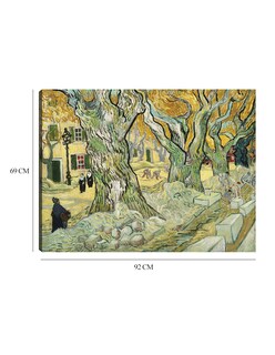 Foto 6 | Foto 6 | Cuadro Decorativo - Los Reparadores De Carreteras- Vincent Van Gogh - Paisaje - 69x92 - Impresión En Lienzo - Fine Art Tj