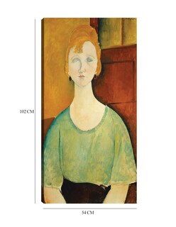 Foto 6 | Foto 6 | Cuadro Decorativo - Chica Con Una Blusa Verde- Amedeo Modigliani - Fotografía - 54x102 - Impresión En Lienzo - Fine Art Tj