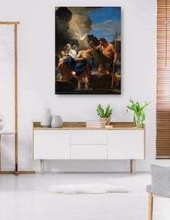 Foto 5 | Foto 5 | Cuadro Decorativo - El Bautismo De Cristo (ca. 1650)- Andrea Sacchi - Religión - 69x92 - Impresión En Lienzo - Fine Art Tj