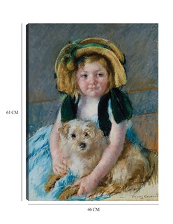 Foto 6 | Foto 6 | Cuadro Decorativo - Sara Con Hijo Chien (1901)- Mary Cassatt - Fotografía - 46x61 - Impresión En Lienzo - Fine Art Tj