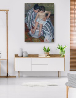 Foto 5 | Foto 5 | Cuadro Decorativo - El Baño Del Niño- Mary Cassatt - Fotografía - 46x61 - Impresión En Lienzo - Fine Art Tj