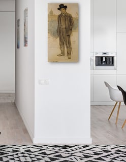 Foto 4 | Foto 4 | Cuadro Decorativo - Retrato De Pablo Picasso (hacia 1900)- Ramon Casas - Fotografía - 54x102 - Impresión En Lienzo - Fine Art Tj