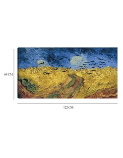 Foto 6 | Foto 6 | Cuadro Decorativo - Campo De Trigo Con Cuervos (1890)- Vincent Van Gogh - Paisaje - 64x122 - Impresión En Lienzo - Fine Art Tj
