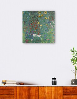 Foto 5 | Foto 5 | Cuadro Decorativo - Jardín De La Cabaña Con Girasoles (1907)- Gustav Klimt - Floral - 72x72 - Impresión En Lienzo - Fine Art Tj