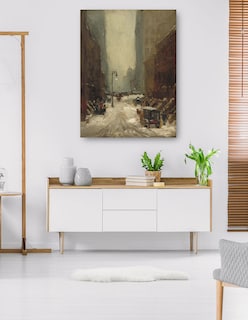 Foto 5 | Foto 5 | Cuadro Decorativo - Nieve En Nueva York, 1902- Robert Henri - Ciudades - 28x36 - Impresión En Lienzo - Fine Art Tj