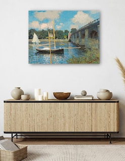 Foto 5 | Foto 5 | Cuadro Decorativo - El Puente De Argenteuil- Claude Monet - Religión - 77x102 - Impresión En Lienzo - Fine Art Tj
