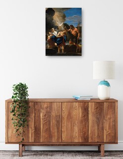 Foto 2 | Foto 2 | Cuadro Decorativo - El Bautismo De Cristo (ca. 1650)- Andrea Sacchi - Religión - 46x61 - Impresión En Lienzo - Fine Art Tj