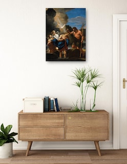 Foto 3 | Foto 3 | Cuadro Decorativo - El Bautismo De Cristo (ca. 1650)- Andrea Sacchi - Religión - 46x61 - Impresión En Lienzo - Fine Art Tj
