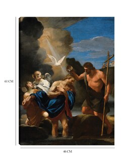 Foto 6 | Foto 6 | Cuadro Decorativo - El Bautismo De Cristo (ca. 1650)- Andrea Sacchi - Religión - 46x61 - Impresión En Lienzo - Fine Art Tj
