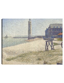 Foto 1 | Foto 1 | Cuadro Decorativo - El Faro De Honfleur (1886)- Georges Seurat - Costa - 28x36 - Impresión En Lienzo - Fine Art Tj