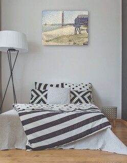 Foto 3 | Foto 3 | Cuadro Decorativo - El Faro De Honfleur (1886)- Georges Seurat - Costa - 28x36 - Impresión En Lienzo - Fine Art Tj