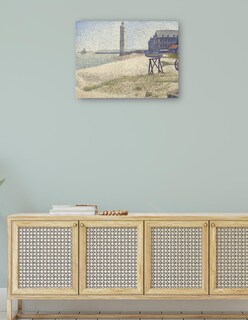 Foto 4 | Foto 4 | Cuadro Decorativo - El Faro De Honfleur (1886)- Georges Seurat - Costa - 28x36 - Impresión En Lienzo - Fine Art Tj