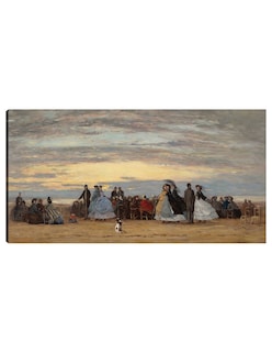Foto 1 | Foto 1 | Cuadro Decorativo - La Playa De Villerville- Eugène Boudin - Fotografía - 46x89 - Impresión En Lienzo - Fine Art Tj
