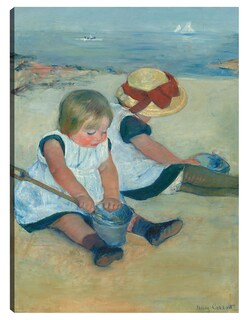 Foto 1 | Foto 1 | Cuadro Decorativo - Niños Jugando En La Playa- Mary Cassatt - Costa - 77x102 - Impresión En Lienzo - Fine Art Tj
