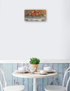 Foto 2 | Foto 2 | Cuadro Decorativo - Melocotones En Un Plato- Pierre-auguste Renoir - Fotografía - 64x122 - Impresión En Lienzo - Fine Art Tj