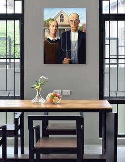Foto 4 | Foto 4 | Cuadro Decorativo - Gótico Americano (1930)- Grant Wood - Fotografía - 28x36 - Impresión En Lienzo - Fine Art Tj