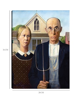 Foto 6 | Foto 6 | Cuadro Decorativo - Gótico Americano (1930)- Grant Wood - Fotografía - 28x36 - Impresión En Lienzo - Fine Art Tj