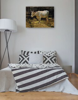 Foto 3 | Foto 3 | Cuadro Decorativo - Estudio De Una Vaca En Un Prado.- Joseph Farquharson - Religión - 28x36 - Impresión En Lienzo - Fine Art Tj