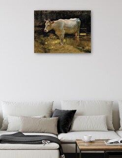 Foto 5 | Foto 5 | Cuadro Decorativo - Estudio De Una Vaca En Un Prado.- Joseph Farquharson - Religión - 28x36 - Impresión En Lienzo - Fine Art Tj