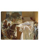 Cuadro Decorativo - Un Artista En Su Estudio- John Singer Sargent - Fotografía - 28x36 - Impresión En Lienzo - Fine Art Tj