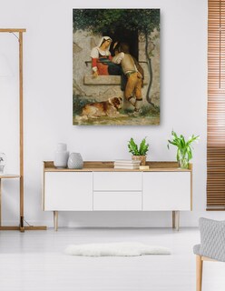 Foto 5 | Foto 5 | Cuadro Decorativo - Amantes Italianos- William Bouguereau - Fotografía - 28x36 - Impresión En Lienzo - Fine Art Tj