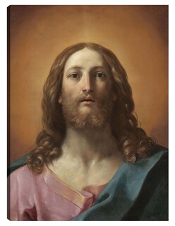 Foto 1 | Foto 1 | Cuadro Decorativo - Busto De Cristo (salvator Mundi)- Guido Reni - Religión - 69x92 - Impresión En Lienzo - Fine Art Tj