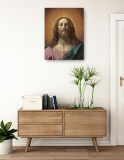 Foto 3 | Foto 3 | Cuadro Decorativo - Busto De Cristo (salvator Mundi)- Guido Reni - Religión - 69x92 - Impresión En Lienzo - Fine Art Tj
