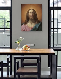 Foto 4 | Foto 4 | Cuadro Decorativo - Busto De Cristo (salvator Mundi)- Guido Reni - Religión - 69x92 - Impresión En Lienzo - Fine Art Tj