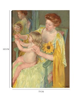 Foto 6 | Foto 6 | Cuadro Decorativo - Mujer Con Un Girasol- Mary Cassatt - Fotografía - 77x102 - Impresión En Lienzo - Fine Art Tj