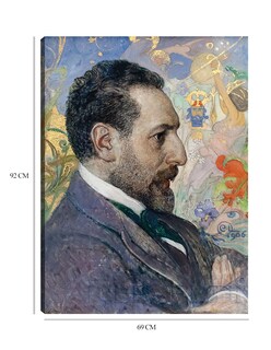Foto 6 | Foto 6 | Cuadro Decorativo - Retrato De Óscar Levertin (1906)- Carl Larsson - Fotografía - 69x92 - Impresión En Lienzo - Fine Art Tj