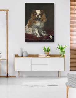 Foto 5 | Foto 5 | Cuadro Decorativo - Un Rey Charles Spaniel (c. 1866)- Edouard Manet - Animales - 69x92 - Impresión En Lienzo - Fine Art Tj