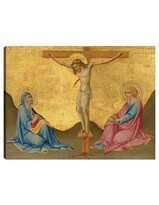 Cuadro Decorativo - La Crucifixión, C. 1445/1450- Sano Di Pietro - Religión - 69x92 - Impresión En Lienzo - Fine Art Tj