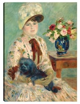Cuadro Decorativo - Señorita Charlotte Bertheir- Pierre-auguste Renoir - Fotografía - 77x102 - Impresión En Lienzo - Fine Art Tj