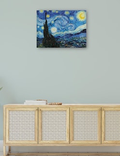 Foto 4 | Foto 4 | Cuadro Decorativo - La Noche Estrellada (1889)- Vincent Van Gogh - Paisaje - 69x92 - Impresión En Lienzo - Fine Art Tj