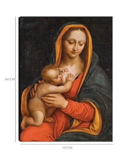 Foto 6 | Foto 6 | Cuadro Decorativo - Virgen Y El Niño (siglo Xvi)- School Of Leonardo - Religión - 107x143 - Impresión En Lienzo - Fine Art Tj