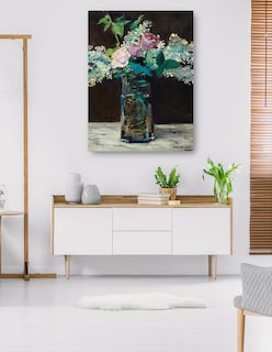 Foto 5 | Foto 5 | Cuadro Decorativo - Jarrón De Lilas Y Rosas Blancas (1883)- Edouard Manet - Floral - 69x92 - Impresión En Lienzo - Fine Art Tj