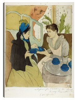 Foto 1 | Foto 1 | Cuadro Decorativo - Fiesta Del Té De La Tarde (1890-1891)- Mary Cassatt - Fotografía - 46x61 - Impresión En Lienzo - Fine Art Tj