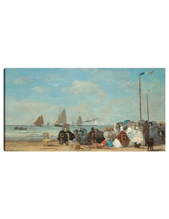 Foto 1 | Foto 1 | Cuadro Decorativo - Escena De Playa En Trouville- Eugène Boudin - Fotografía - 46x89 - Impresión En Lienzo - Fine Art Tj
