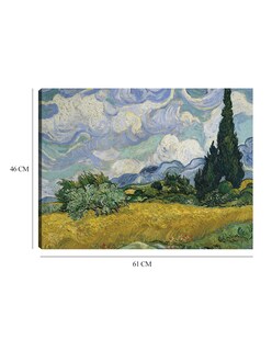 Foto 6 | Foto 6 | Cuadro Decorativo - Campo De Trigo Con Cipreses (1889)- Vincent Van Gogh - Paisaje - 46x61 - Impresión En Lienzo - Fine Art Tj