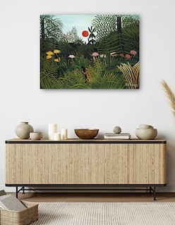 Foto 5 | Foto 5 | Cuadro Decorativo - Tigre En Una Tormenta Tropical (1891)- Henri Rousseau - Paisaje - 46x61 - Impresión En Lienzo - Fine Art Tj
